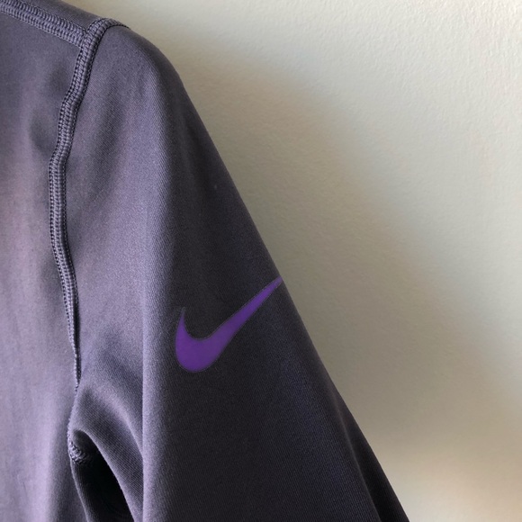 Nike Pro Dri Fit Dark Purple Turtle Neck Sweater - Picture 4 of 5